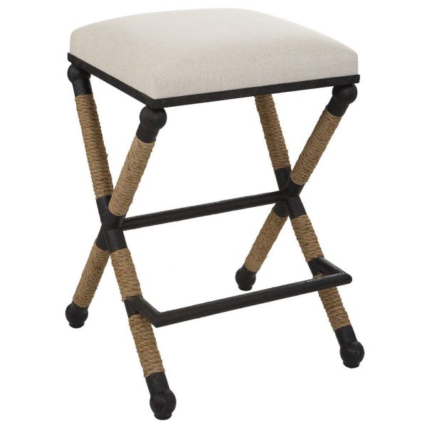 Uttermost Firth Rustic Oatmeal Counter Stool By Casagear Home on Sale