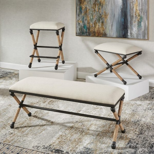 Uttermost Firth Rustic Oatmeal Counter Stool By Casagear Home on Sale - Image 5