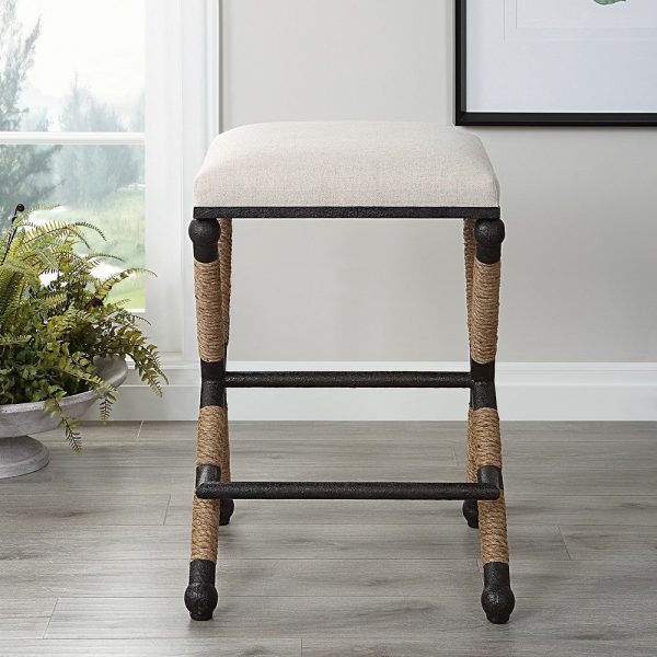 Uttermost Firth Rustic Oatmeal Counter Stool By Casagear Home on Sale - Image 4