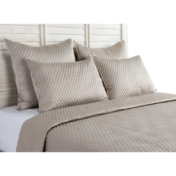 Kahn Hand Stitched Soft Sateen Queen Quilt, Cotton Fill Self Binding, Brown By Casagear Home Fashion - Image 3