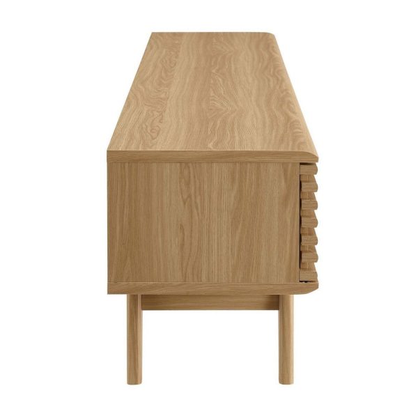 Modway Render Mid-Century Modern Low Profile 70 Inch TV Stand in Oak, 70  on Sale - Image 3